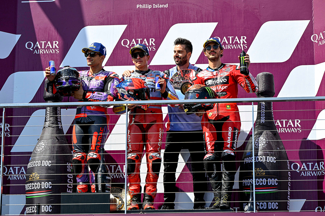 Image 297891660111 ALPINESTARS PODIUM LOCK-OUT AS MARC MARQUEZ TASTES MOTOGP VICTORY AT PHILLIP ISLAND, AUSTRALIA