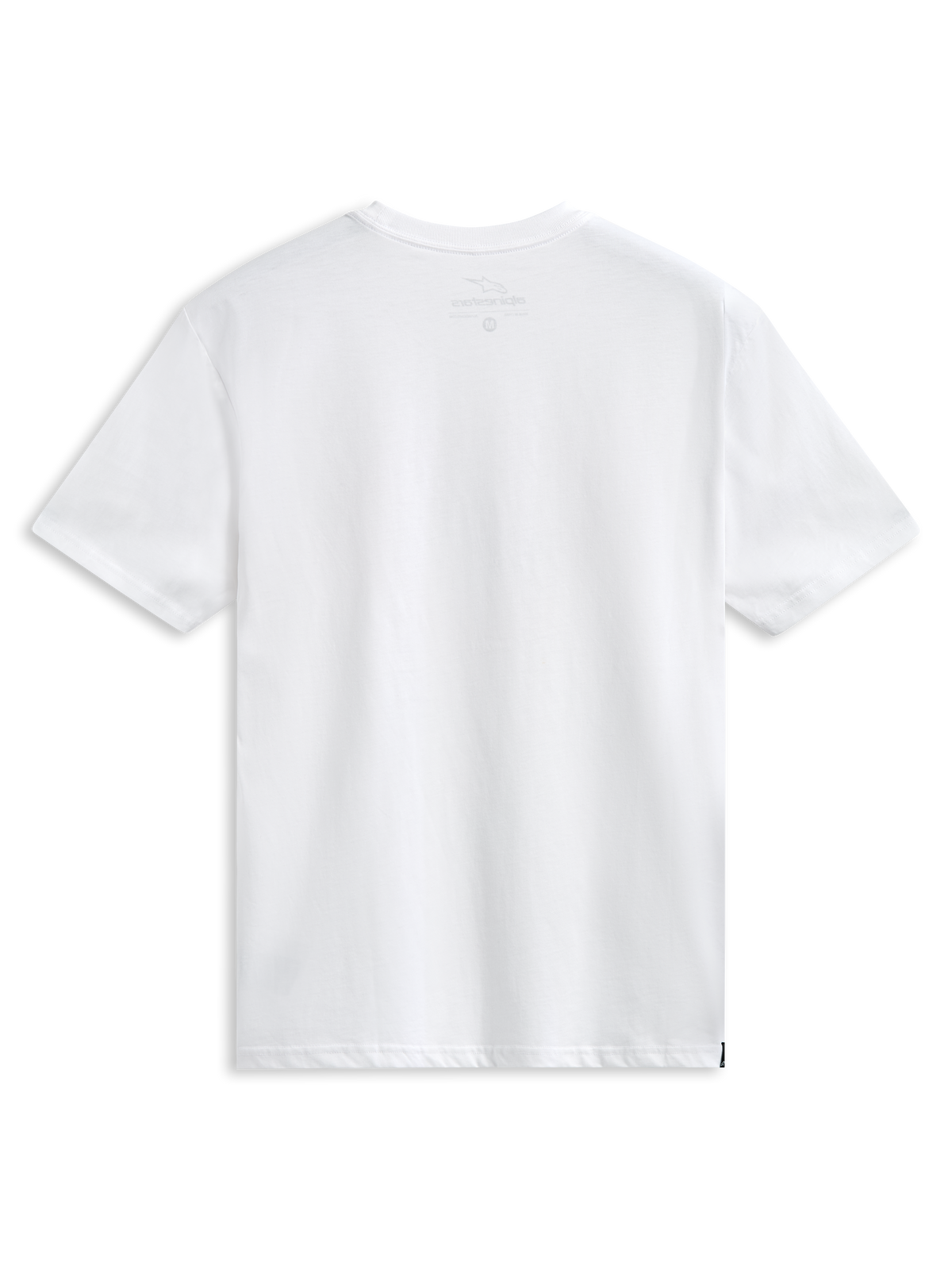 Alpinestars Always 2.0 CSF Tee, kurzärmeliges T-Shirt, Weiß, schwarz-rote lineare Logo-Grafik, lässige Motorsport-Sportbekleidung