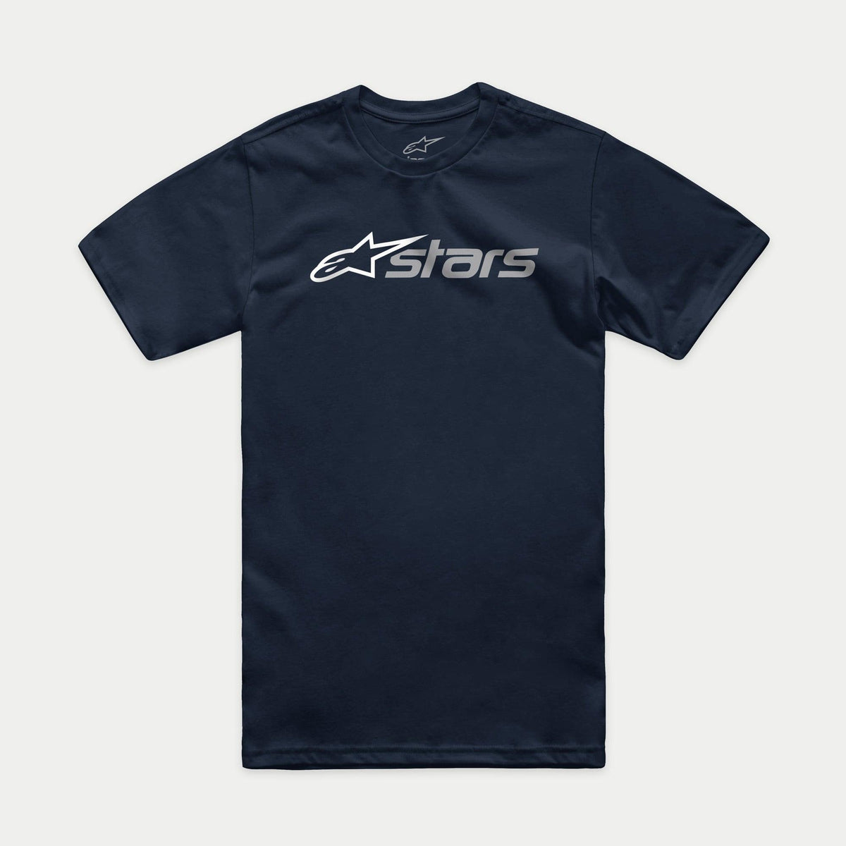 Alpinestars Blaze 2.0 CSF Tee, Short Sleeve T-Shirt, Navy, White and Grey Blaze 2.0 Logo Graphic, Casual Motorsport Streetwear