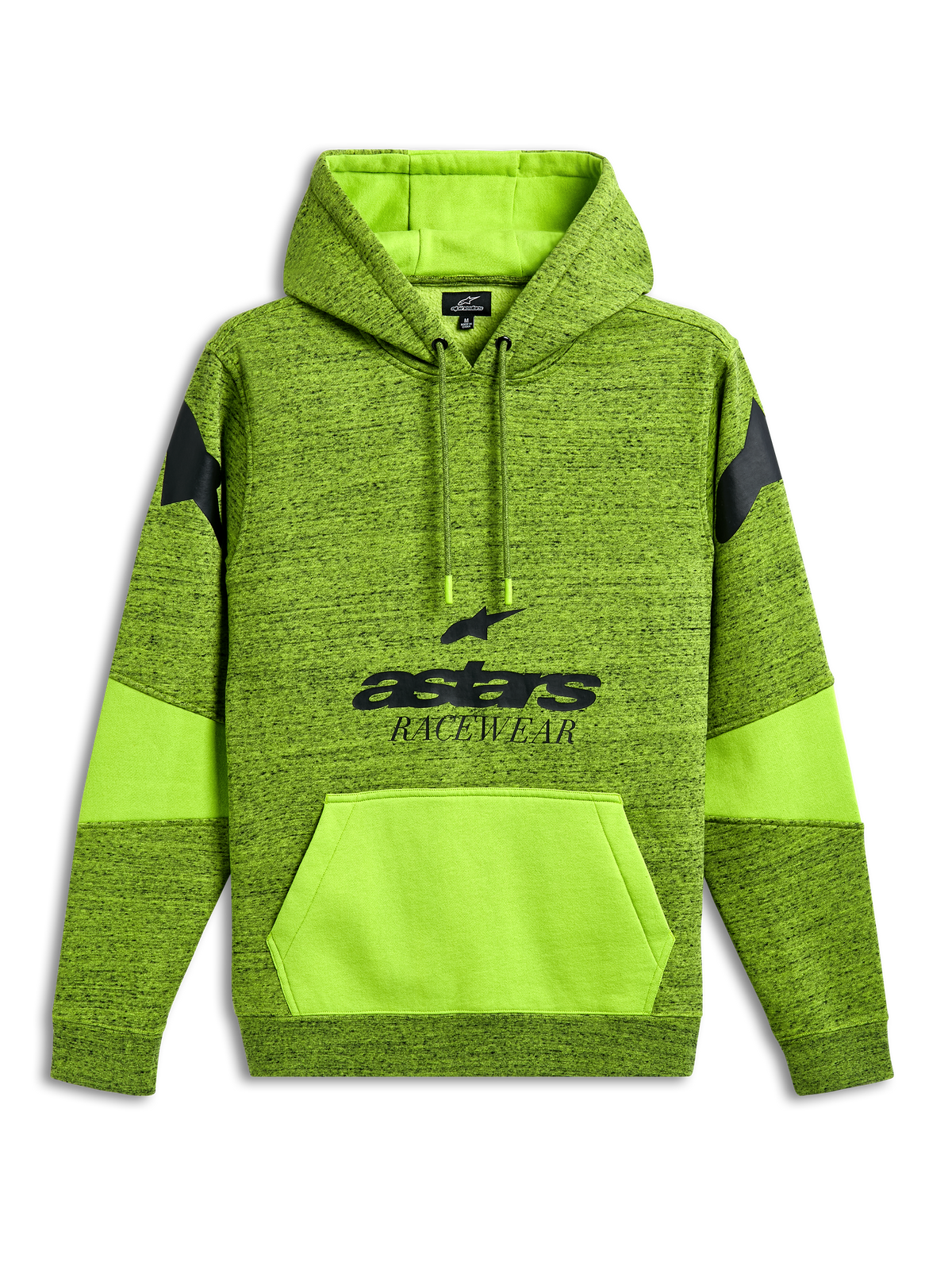 Sweat à Capuche Perpetuate Alpinestars, sweat sportswear pour homme et femme, vert et noir, en molleton de coton et polyester recyclé avec poche kangourou