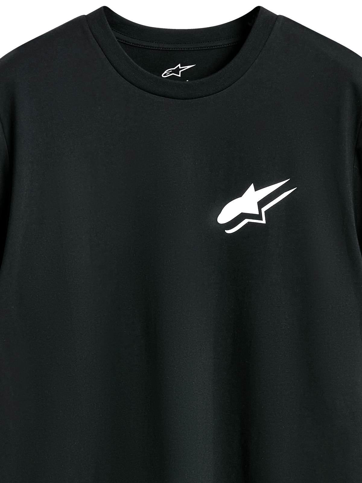 Alpinestars Formulate CSF Tee, t-shirt met korte mouwen, zwart, wit Astars-logo op de borst, casual motorsport streetwear