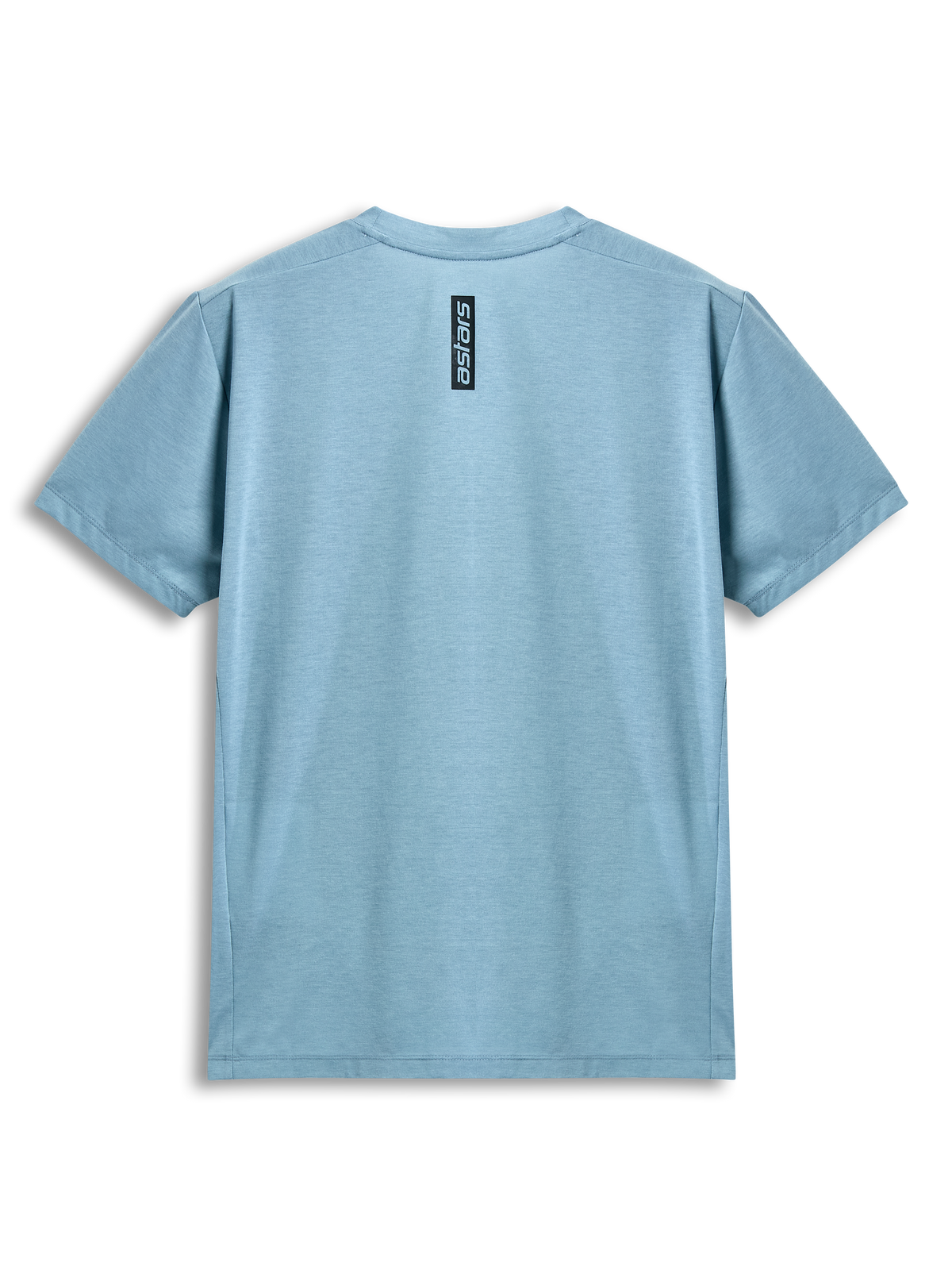 Alpinestars Point Performance Tee, T-shirt met korte mouwen, Ice Blue, achteraanzicht met verticale zwarte astars-woordprint, casual performance sportkleding