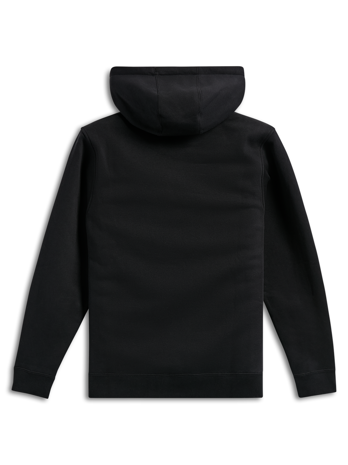 Alpinestars Ellipsoid Hoodie, Schwarz, Rückansicht, einfarbiger Kapuzenpullover aus Fleece, lässige Streetwear, Sweatshirt mit Rippbündchen und Saum