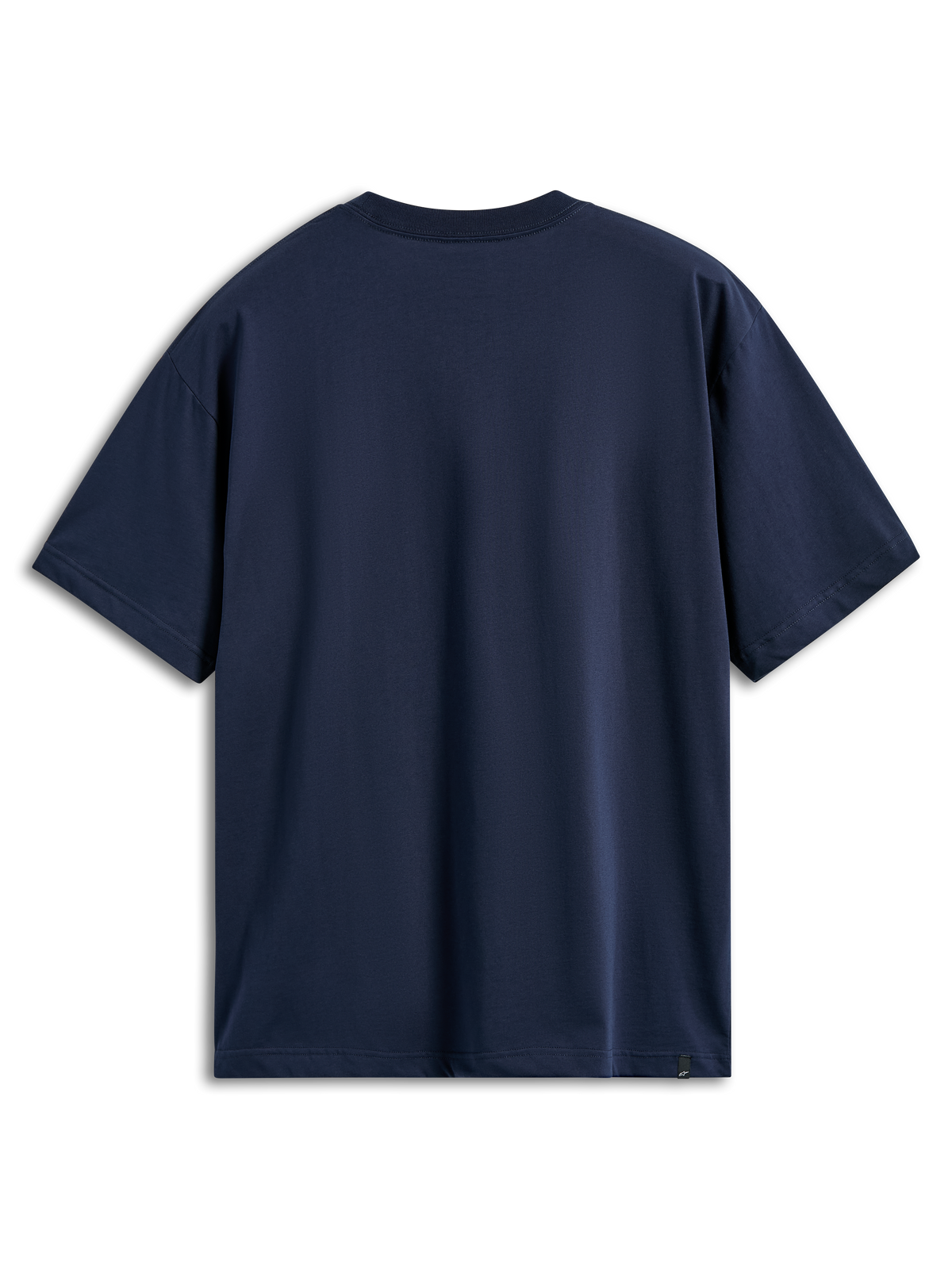 Alpinestars Aplomb Oversized CSF Tee, Kurzarm-T-Shirt, Navy, Rückansicht, entspannte Oversized-Passform, schlichtes Design mit kleinem Logo-Etikett am Saum, lässige Sportbekleidung