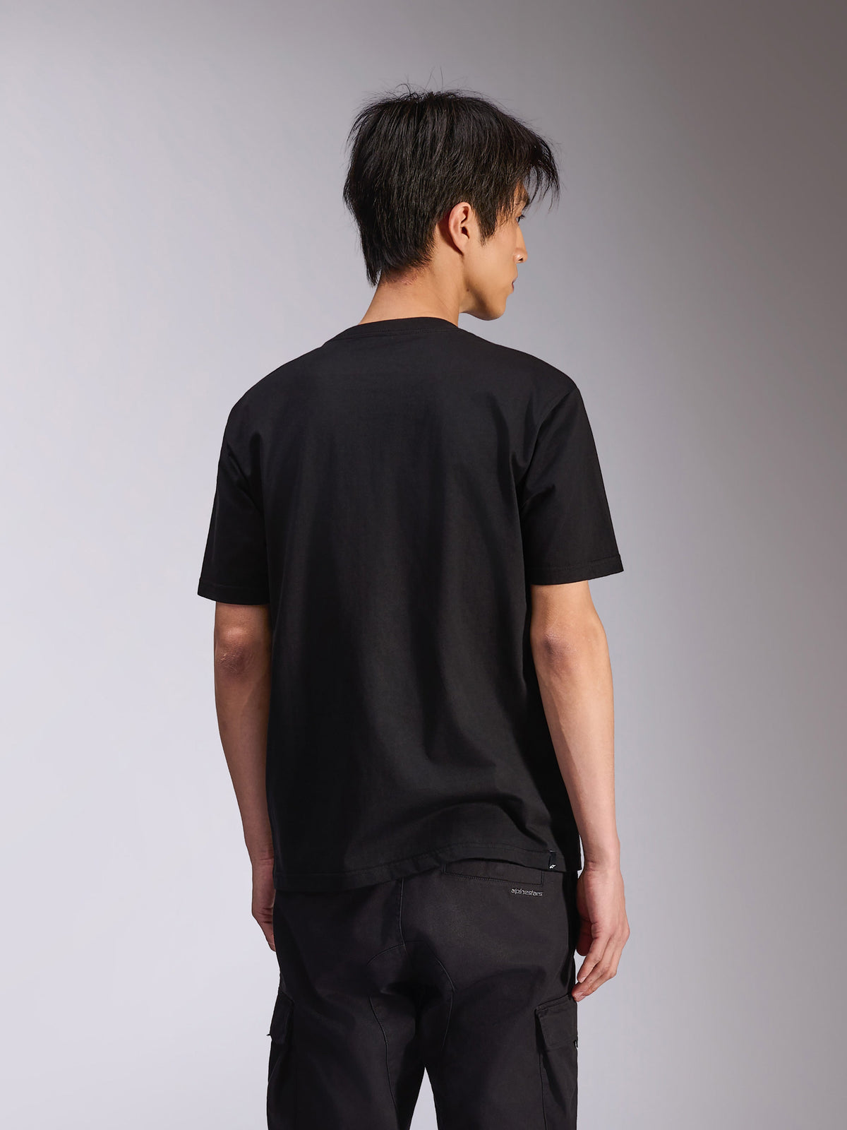 Alpinestars Noka CSF Tee, kurzärmeliges T-Shirt, Schwarz, Rückansicht, lässige, vom Motorsport inspirierte Streetwear