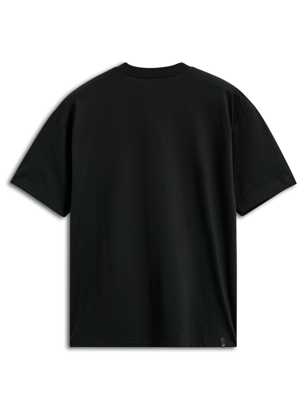 Alpinestars Trifecta CSF Tee, T-shirt met korte mouwen, zwart, achteraanzicht, effen zwarte achterkant met klein extern label aan de onderzoom, casual sportkleding