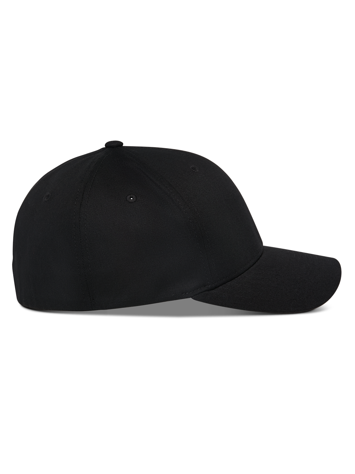 Alpinestars Pivot Kappe, Schwarz, Seitenansicht einer strukturierten Baseballkappe mit gebogenem Schirm, Twill-Gewebe, lässige, vom Motorsport inspirierte Kopfbedeckung