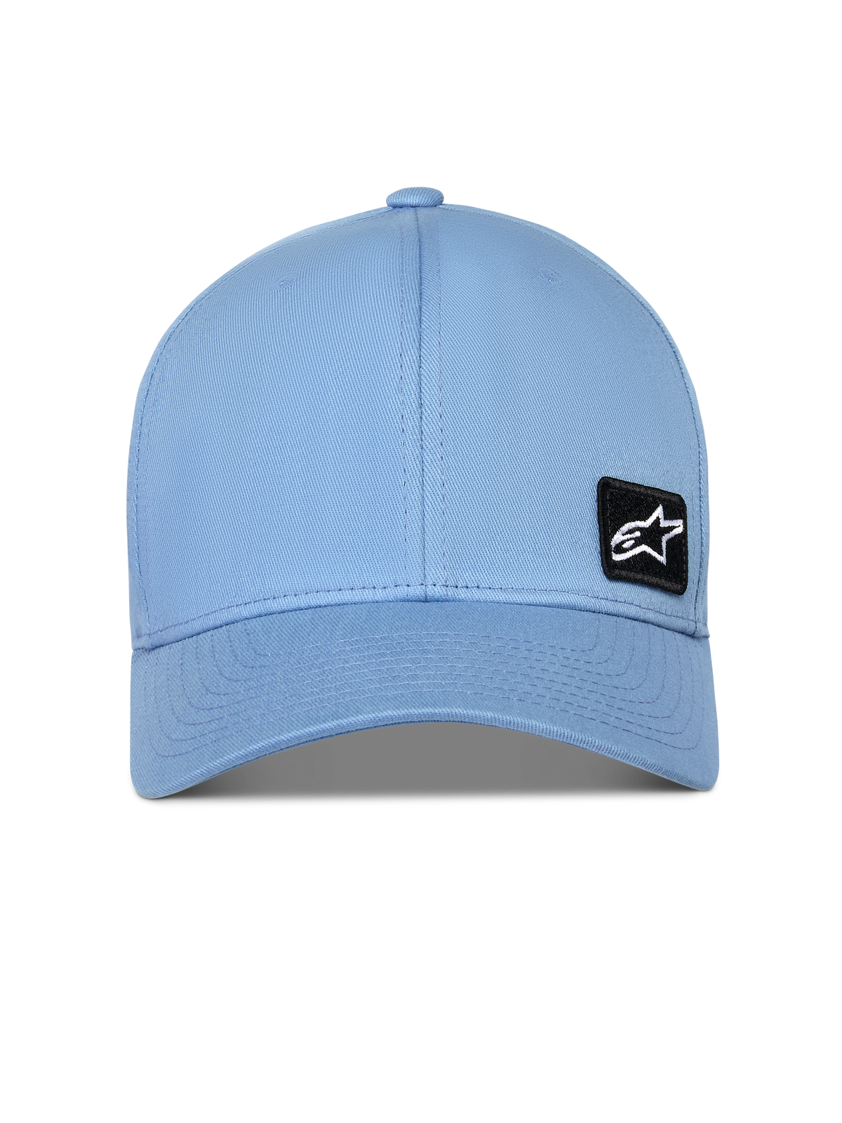 Alpinestars Pivot Hat, strukturierte Baseballkappe, Blau, gebogener Schirm, kleiner schwarzer Astars-Logo-Stickerei-Patch, lässiges Sportbekleidungs-Accessoire