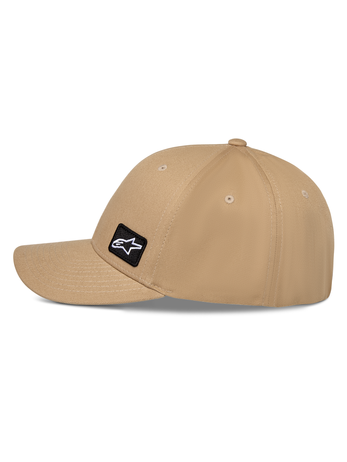 Casquette Alpinestars Pivot, casquette sportswear décontractée, kaki, avec visière courbée et couronne structurée, petit patch logo Astars noir brodé sur le côté, tissu en sergé de coton durable