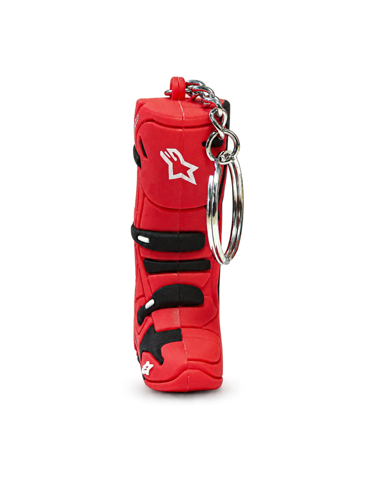Alpinestars Tech 10 Boot Sleutelhanger, motocross accessoire in rood en zwart met wit logo