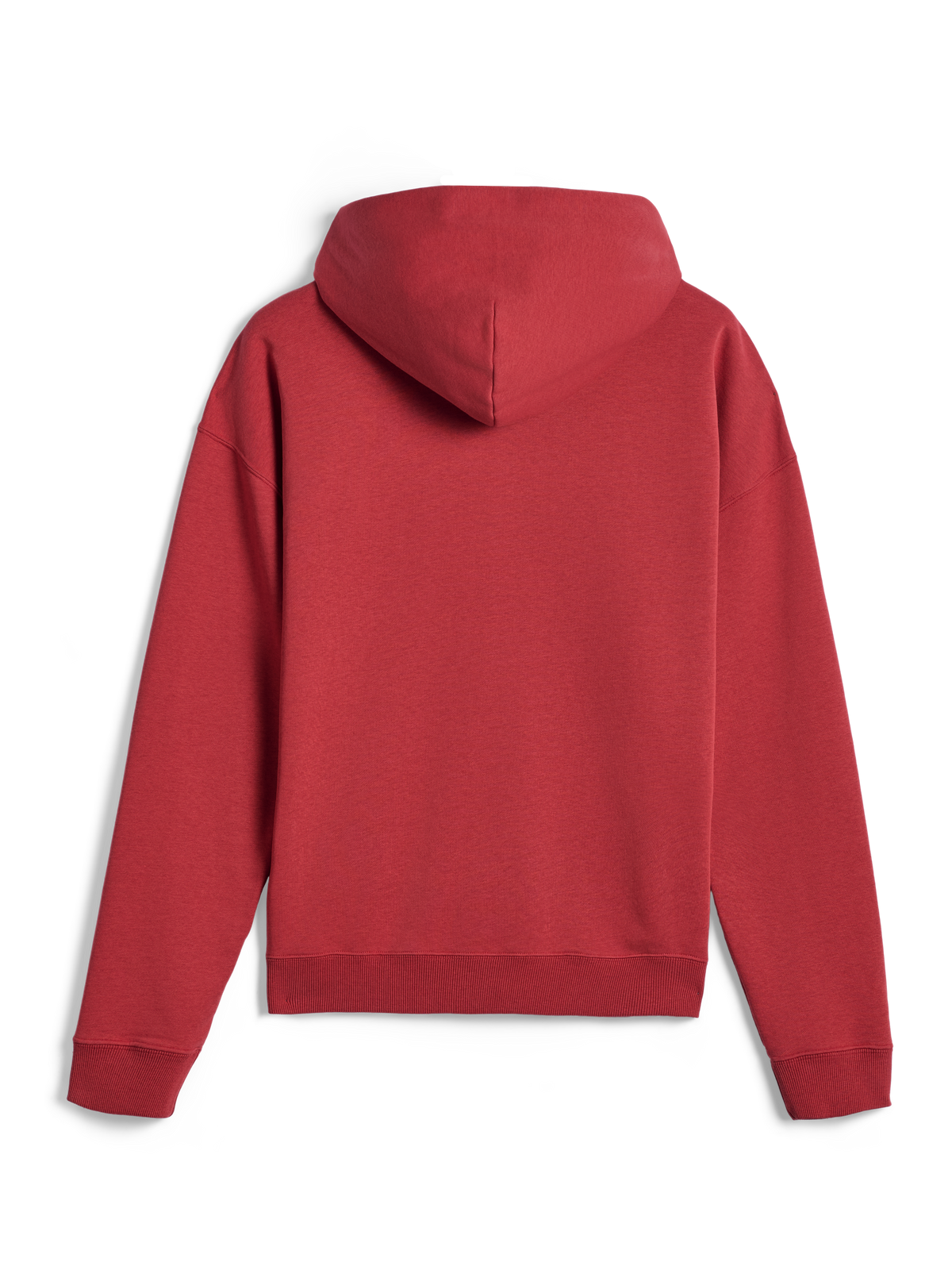 Alpinestars Essentials Ageless Zip Hoodie, Rückansicht, Ziegelrot, lässige Streetwear, entspannte Passform mit Rippbündchen an Ärmeln und Saum, weiche, kompakte Fleece-Textur