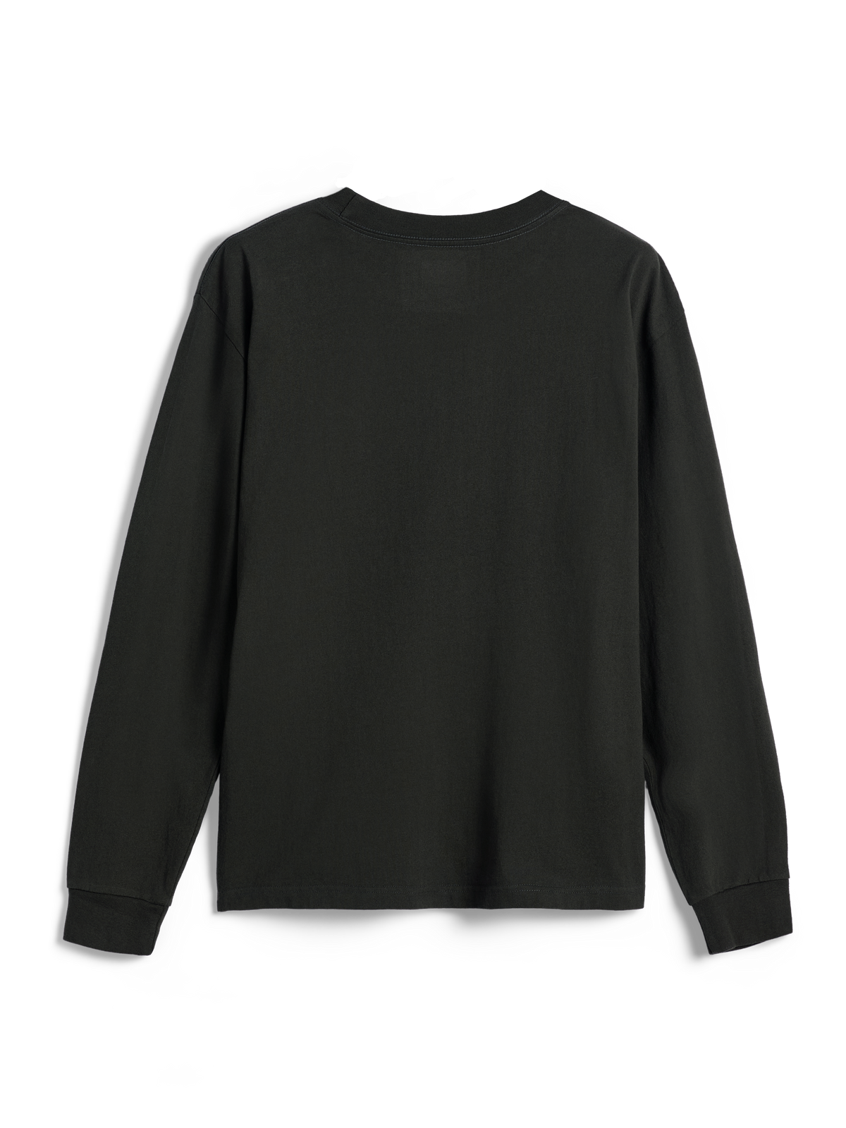 Alpinestars Essentials Ageless LS Tee, T-shirt met lange mouwen, Off Black, effen achteraanzicht, premium biologisch katoenen jersey, ontspannen pasvorm, casual op motorsport geïnspireerde streetwear
