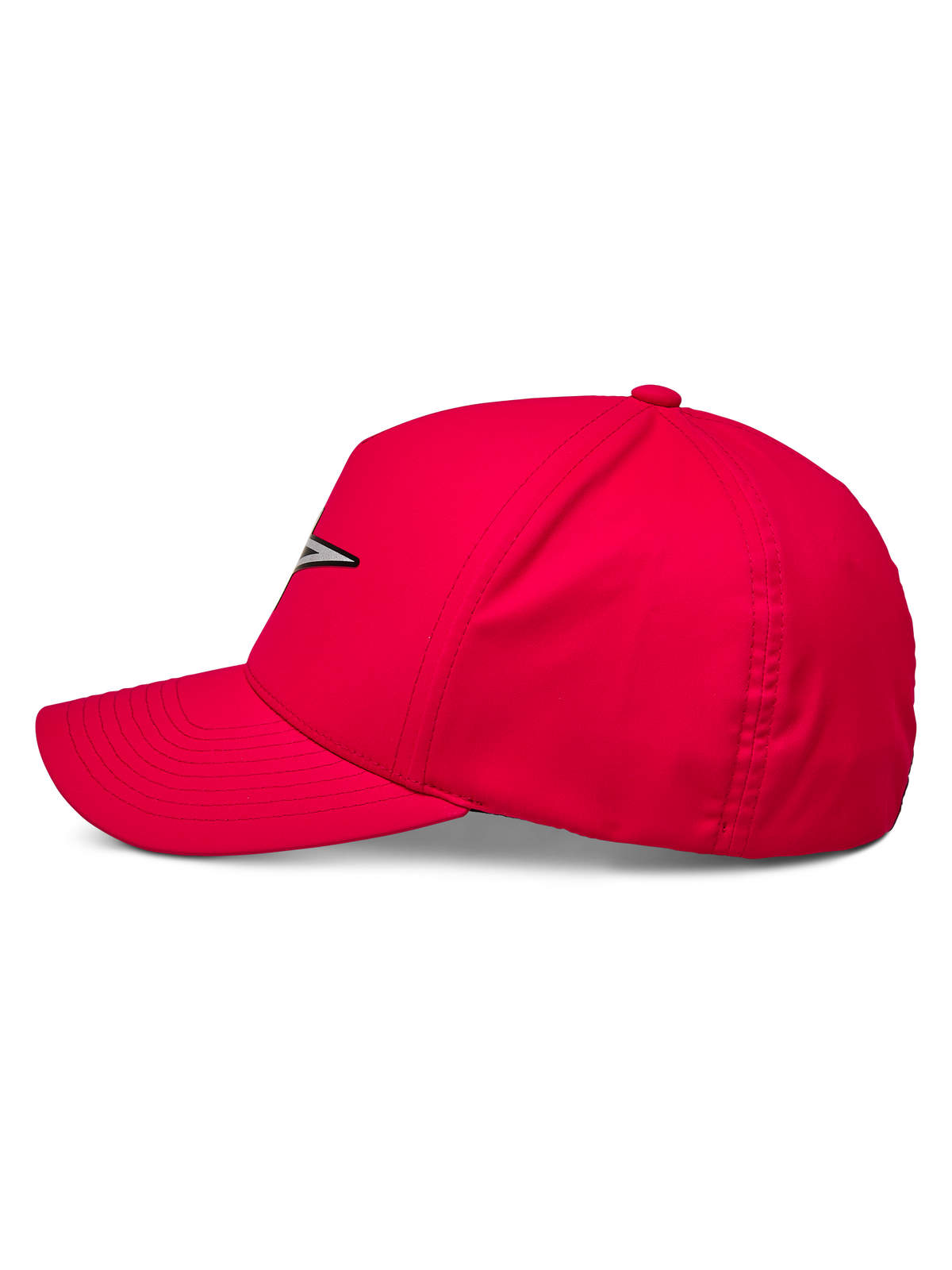 Alpinestars Ageless Reflex Waterproof pet, rode baseballpet, zijprofiel met gebogen klep en gestructureerde kroon, reflecterend Astars-logo op de voorkant, casual performance sportkleding