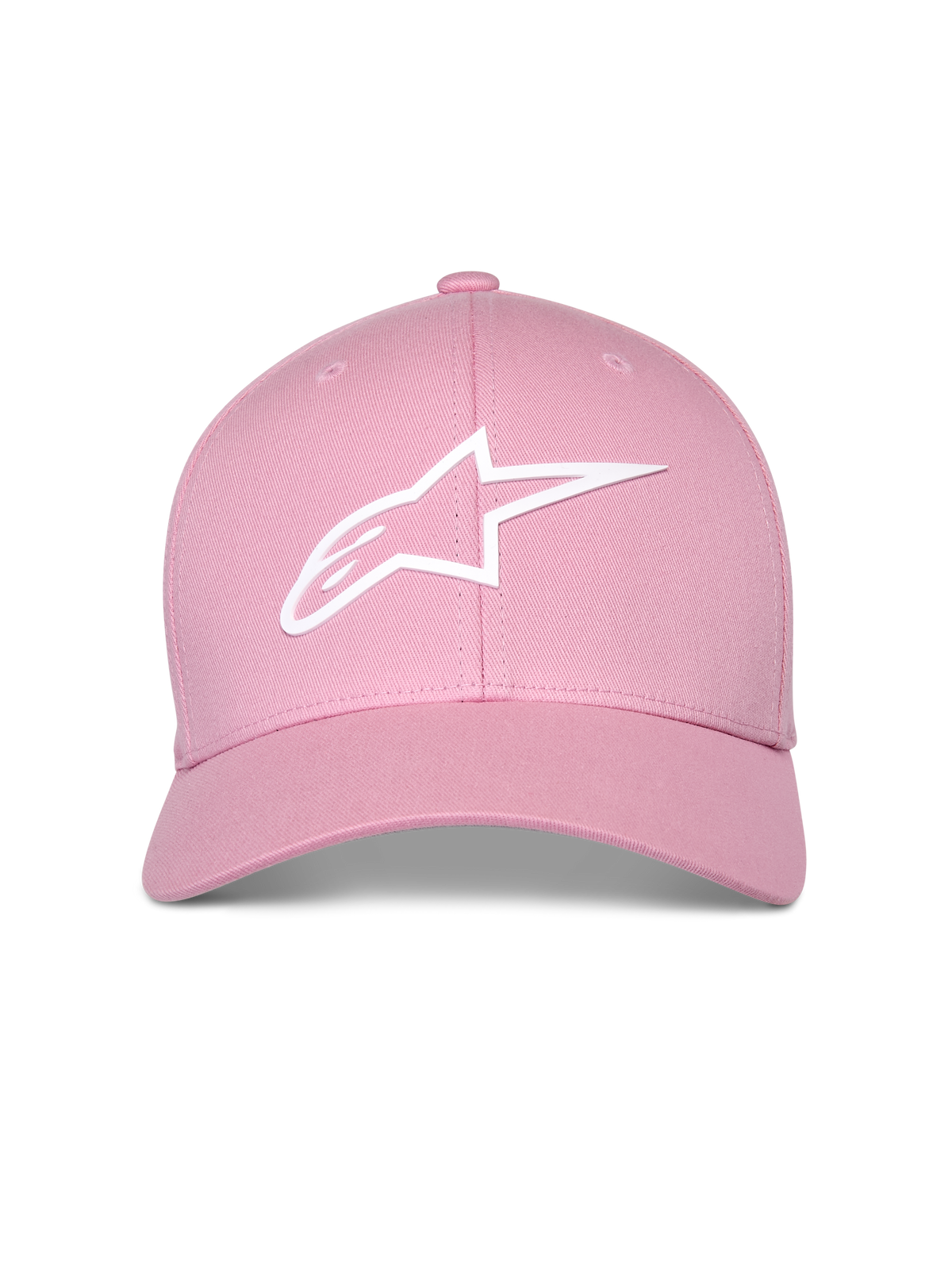 Alpinestars Ageless Multi Cap, Pink, weißes 3D-Astars-Logo, gebogener Schirm mit strukturierter Krone, lässige Sportkappe