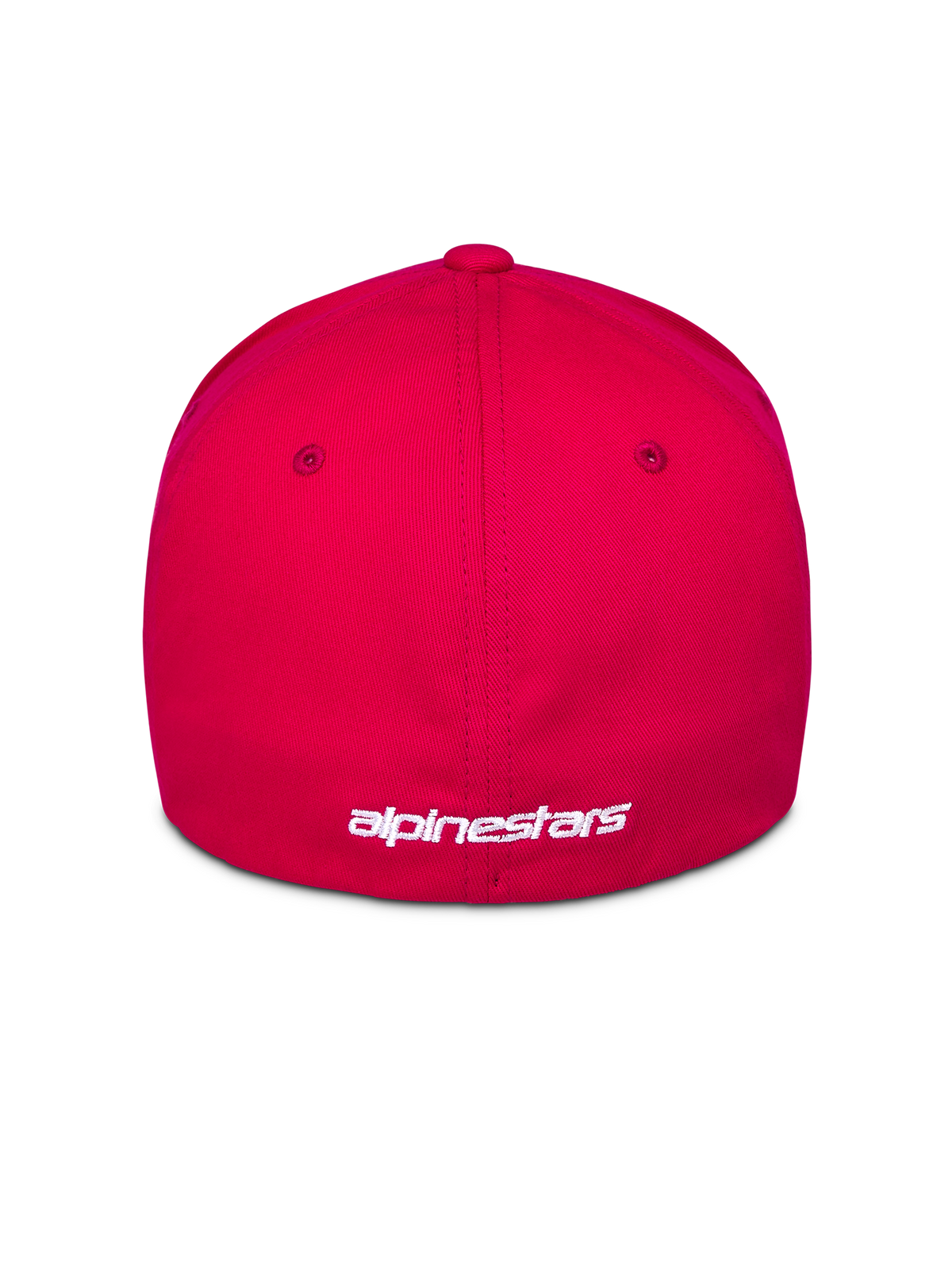 Alpinestars Corp Shift Multi pet, rood, achteraanzicht met wit geborduurd logo, flex-back design, casual motorsport-geïnspireerde sportkleding