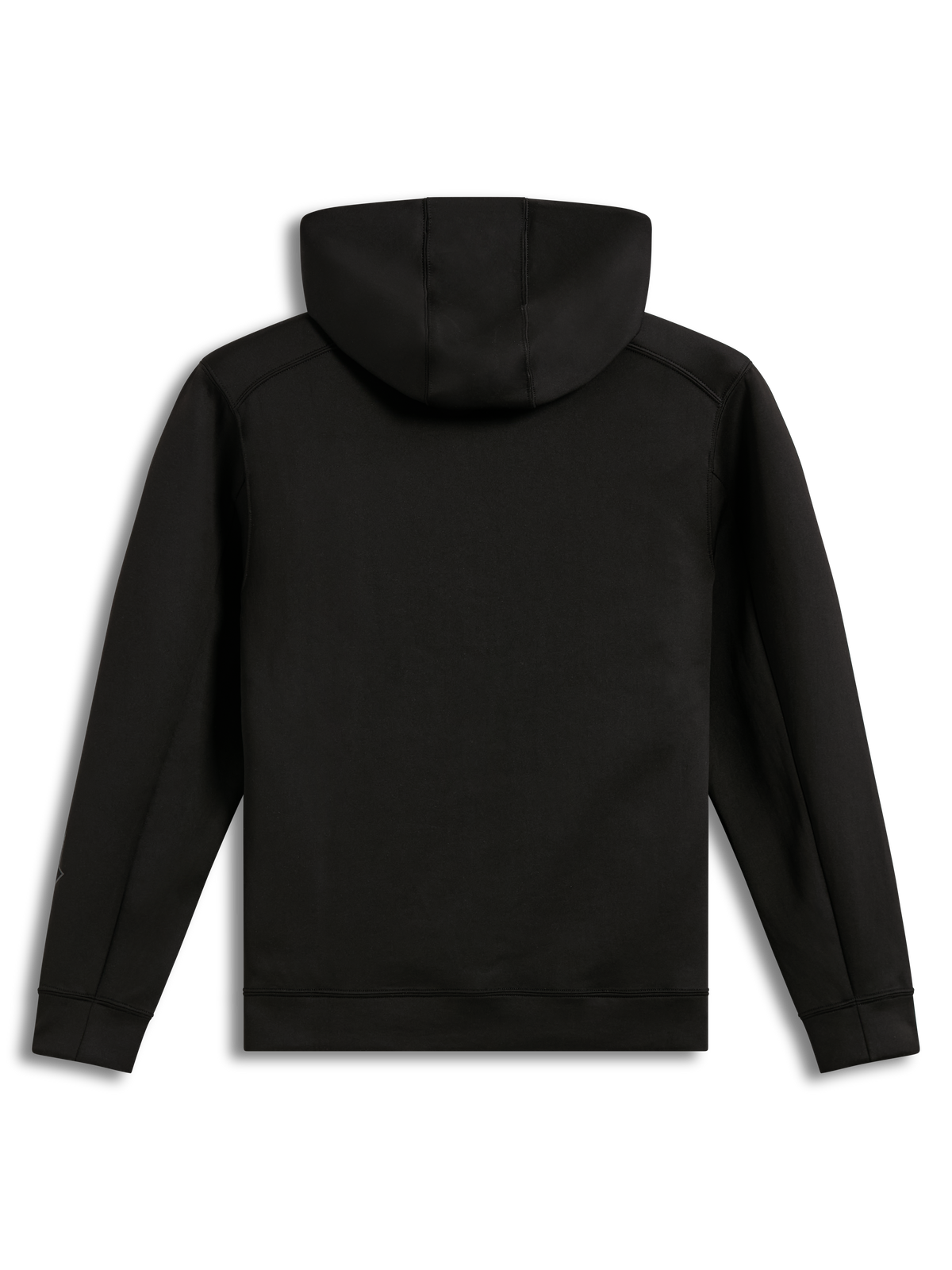 Alpinestars Datrix Hoodie, sweat à capuche de sportswear noir, vue de dos, polaire tri-mélange et capuche doublée en mesh