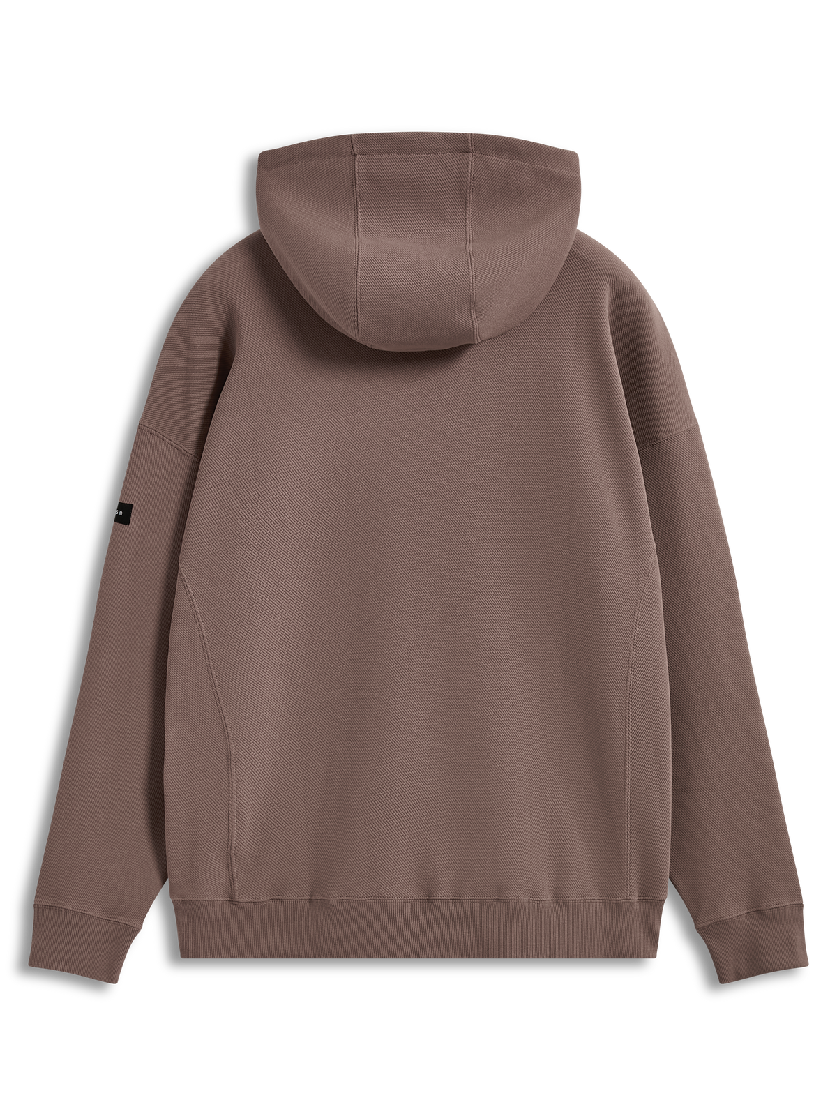 Alpinestars Camino Textured Oversized Hoodie, Sportswear-Kapuzenpullover, Taupe, strukturierter Stricktwill-Fleece, Rückansicht.