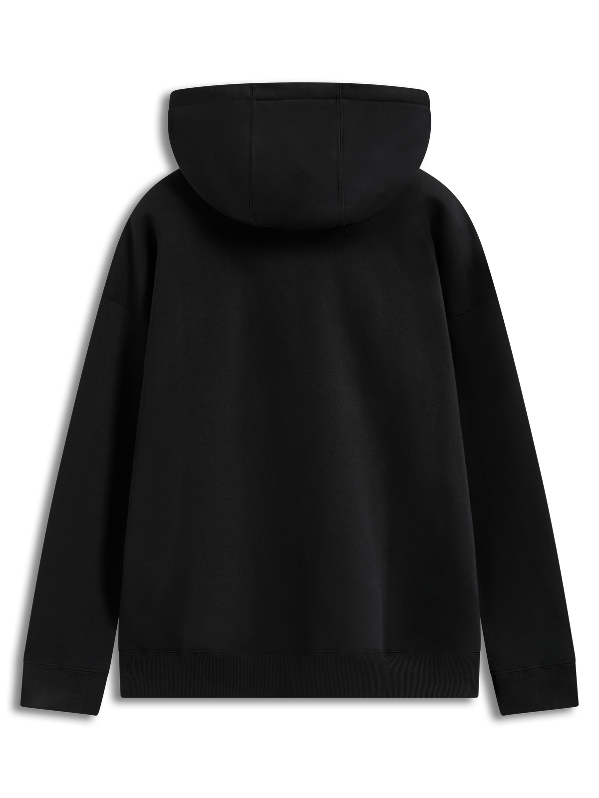 Alpinestars Prelude Oversized Hoodie, sweat à capuche noir en polaire, vue de dos, coupe ample avec poignets côtelés