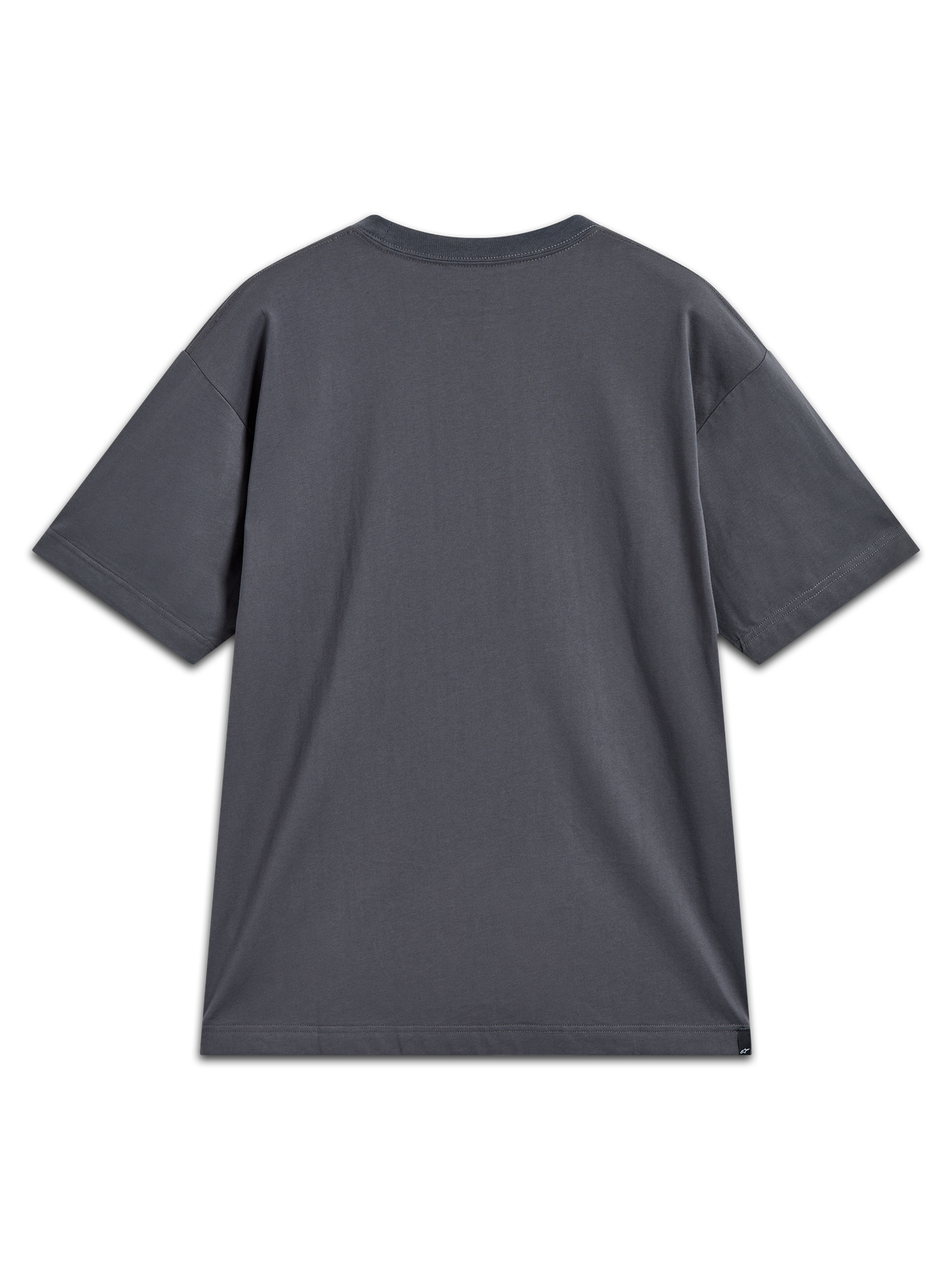 Alpinestars Chalk Oversized CSF, T-shirt à manches courtes, gris anthracite, vue de dos montrant une coupe large et décontractée, style sportswear.