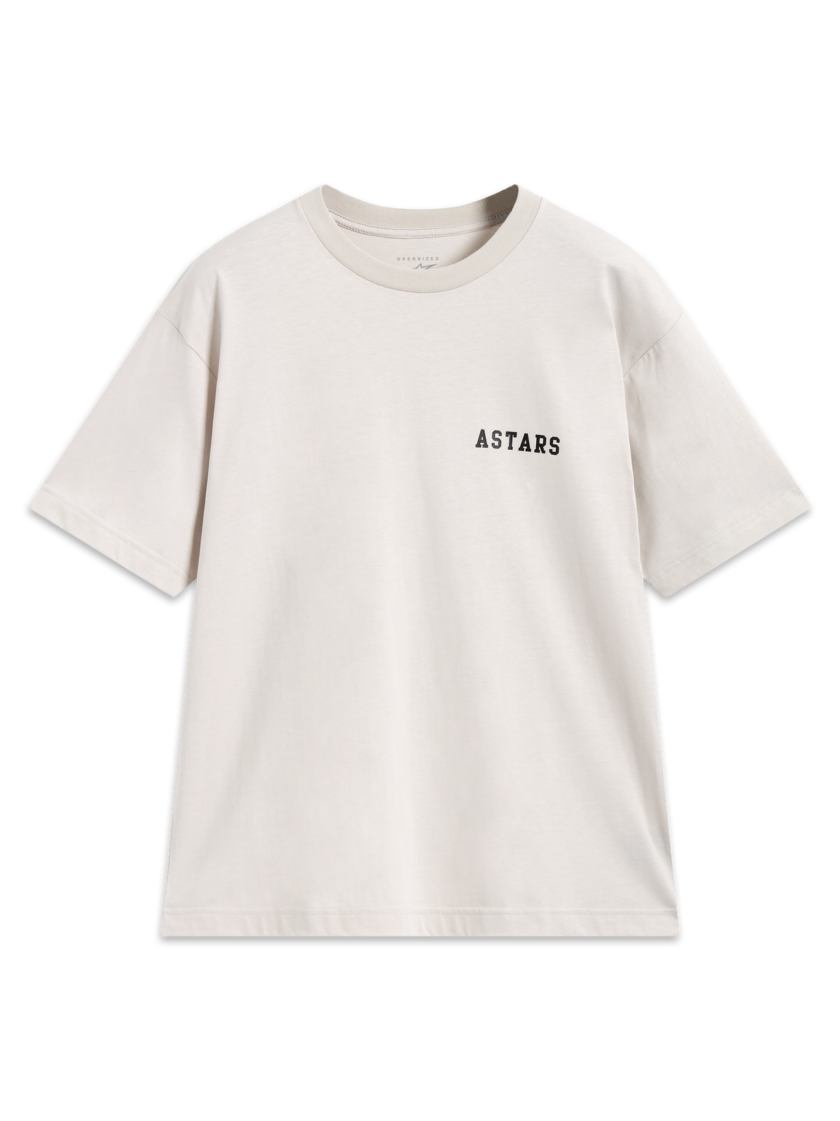 Alpinestars Latitude Oversized CSF Tee, short sleeve sportswear shirt in Sand beige with a black Astars chest logo.