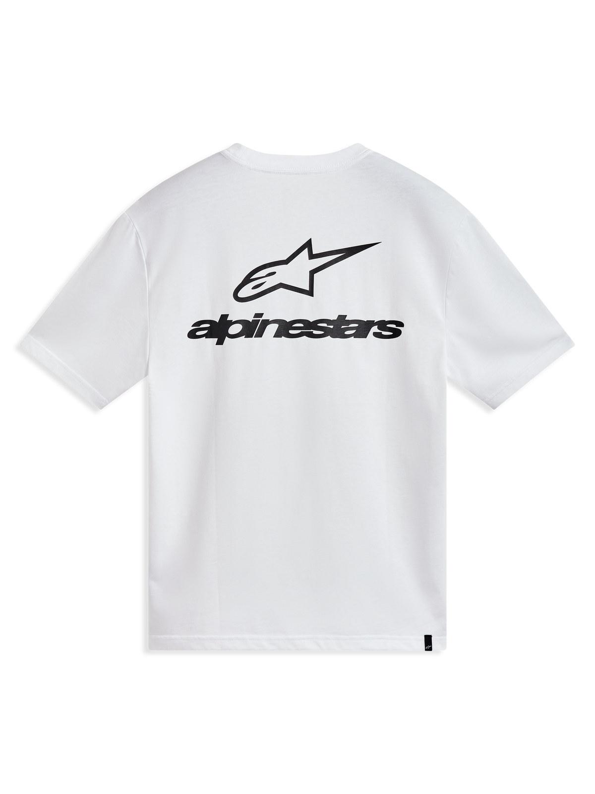 Alpinestars Combo Back CSF T-Shirt, Kurzarm, Weiß, mit großem Astars-Logo auf dem Rücken, Motorsport-Streetwear