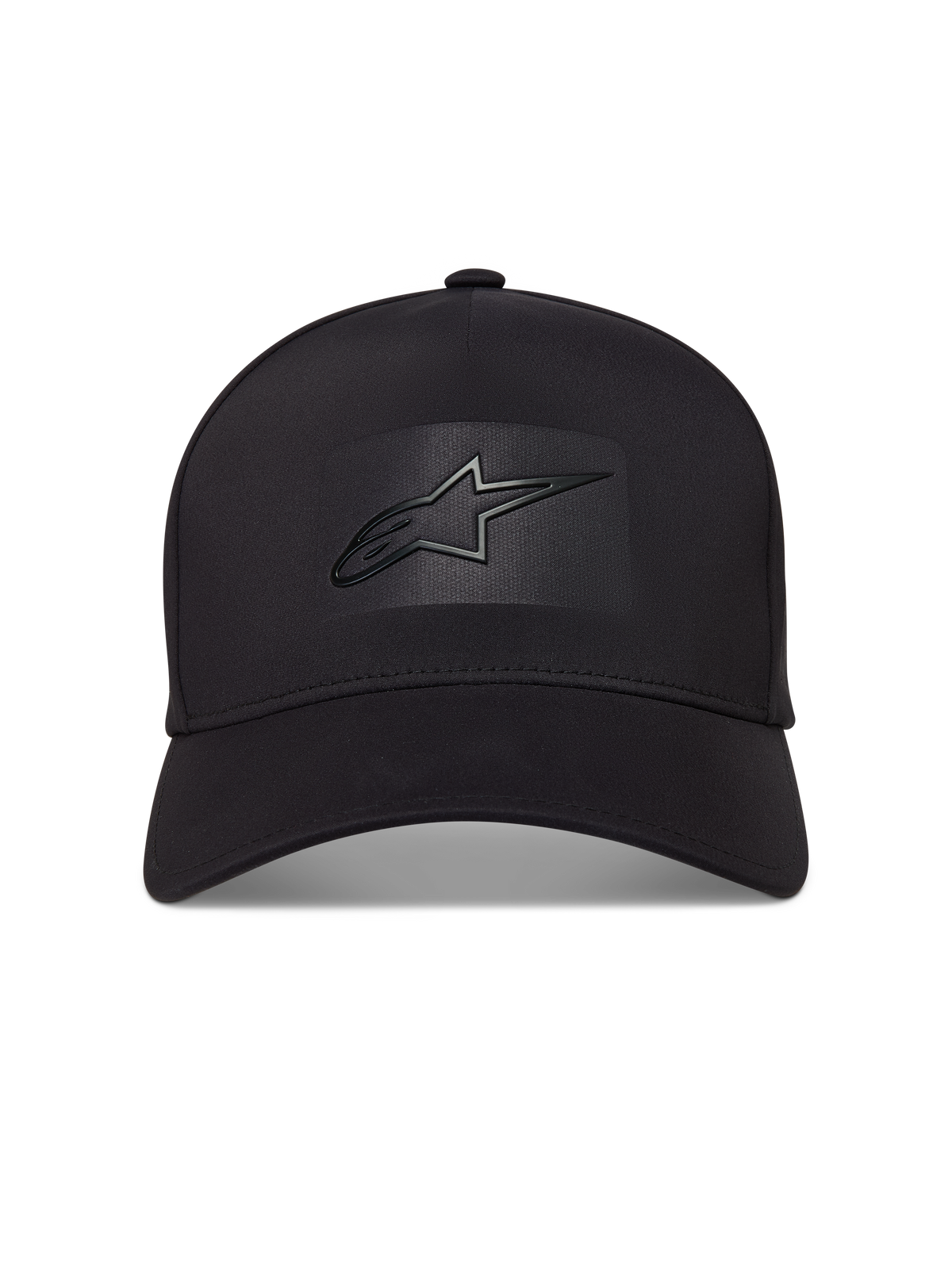 Alpinestars Algo Perf Adjustable Casquette, casquette de sportswear noire avec visière courbée et logo Astars soudé.