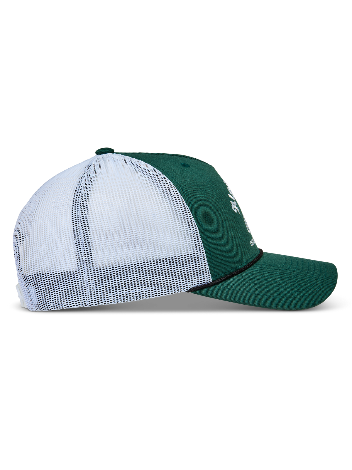 Alpinestars Baron Trucker, casquette trucker verte et blanche avec visière courbée et maille respirante