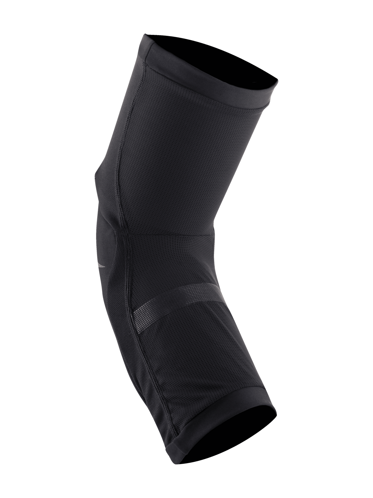 Genouillères Alpinestars Paragon Plus, noir, design enfilable léger, construction en maille extensible respirante avec plaques de protection perforées, coupe ergonomique préformée pour le VTT