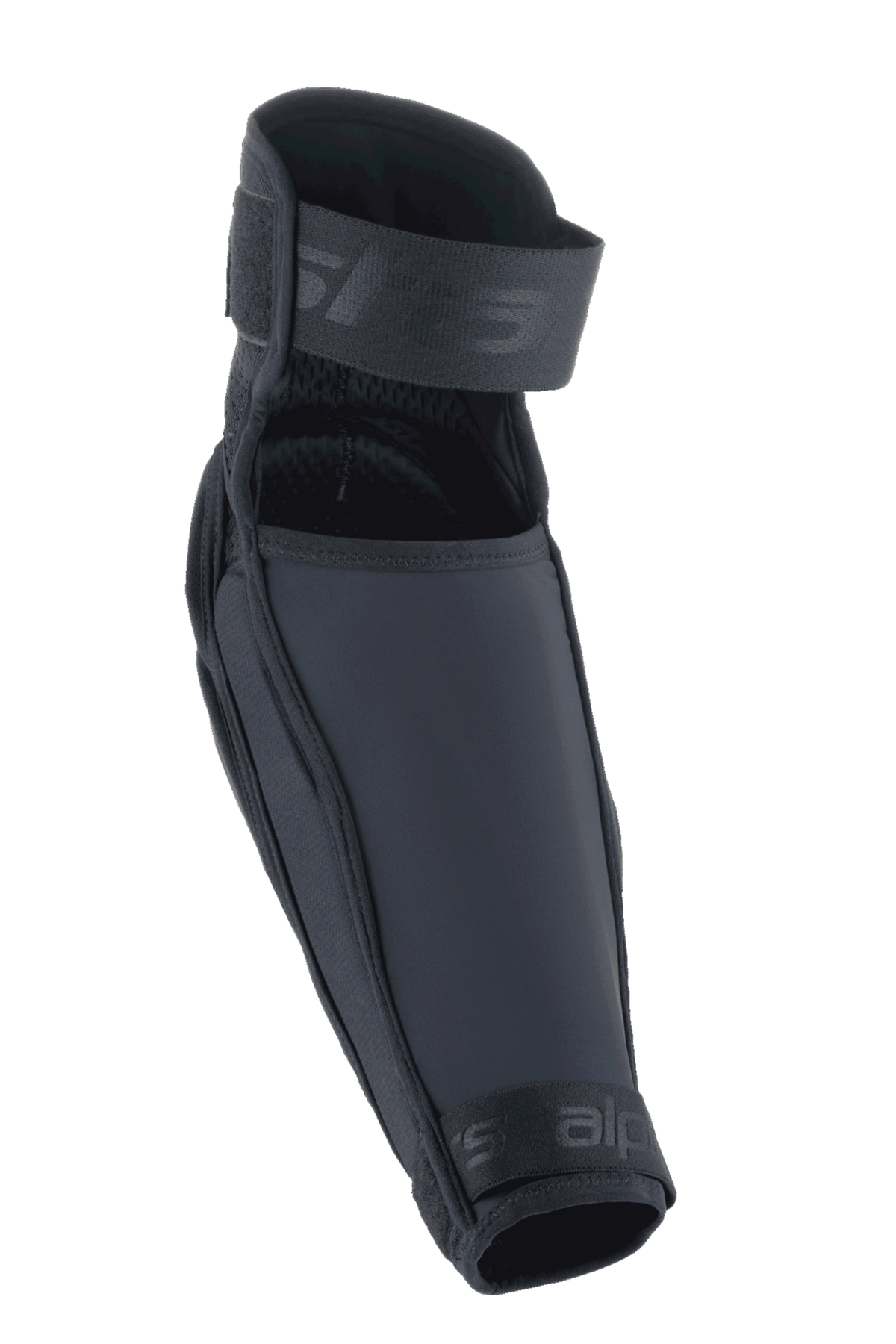 Protection de coude Alpinestars A-Impact Plasma Elite Shield, protège-coude de VTT, noir, dotée d'une coque rigide en TPU lisse pour la protection contre les impacts, de deux sangles réglables pour un maintien optimal et d'un design ergonomique pré-courbé pour une pratique agressive du trail
