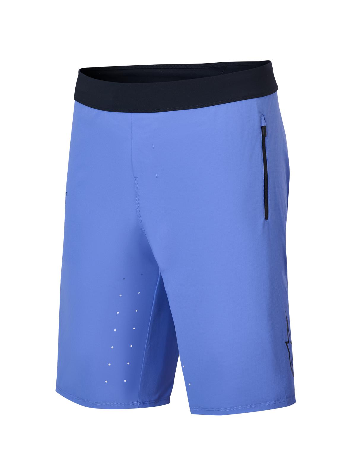 Alpinestars A-Aria Lite Short, short de VTT, Bleu Baja, avec ceinture noire ultra-souple, poche latérale zippée verticale, perforations laser à l'intérieur de la cuisse, coupe performance légère pour le trail.