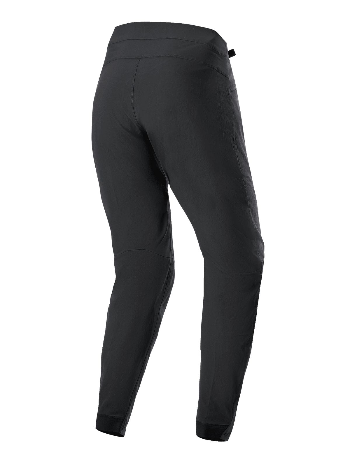 Alpinestars Stella A-Dura Damen-Hose, MTB-Radhose, Schwarz, Rückansicht mit ergonomischer Konstruktion, schmal zulaufender Passform und strapazierfähigem 2-Wege-Stretch-Gewebe für Mountainbiking.