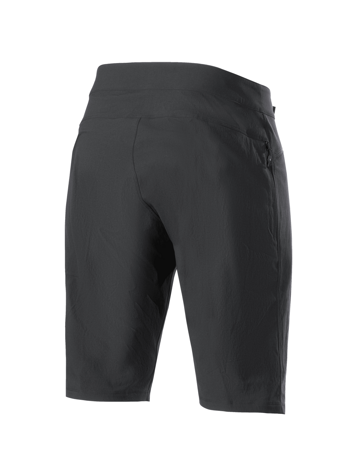 Alpinestars Stella A-Dura Liner dames mountainbikeshorts, zwart, achteraanzicht, duurzame shorts met een zijzak met ritssluiting en 2-way stretchstof voor bewegingsvrijheid