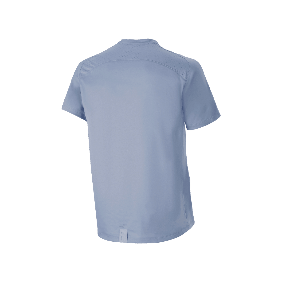 Alpinestars A-Dura Dri Astar jersey met korte mouwen, Infinity Blue, achteraanzicht met mesh ventilatiepanelen op de bovenrug en schouders, verlengde achterkant, technische MTB-wielerkleding