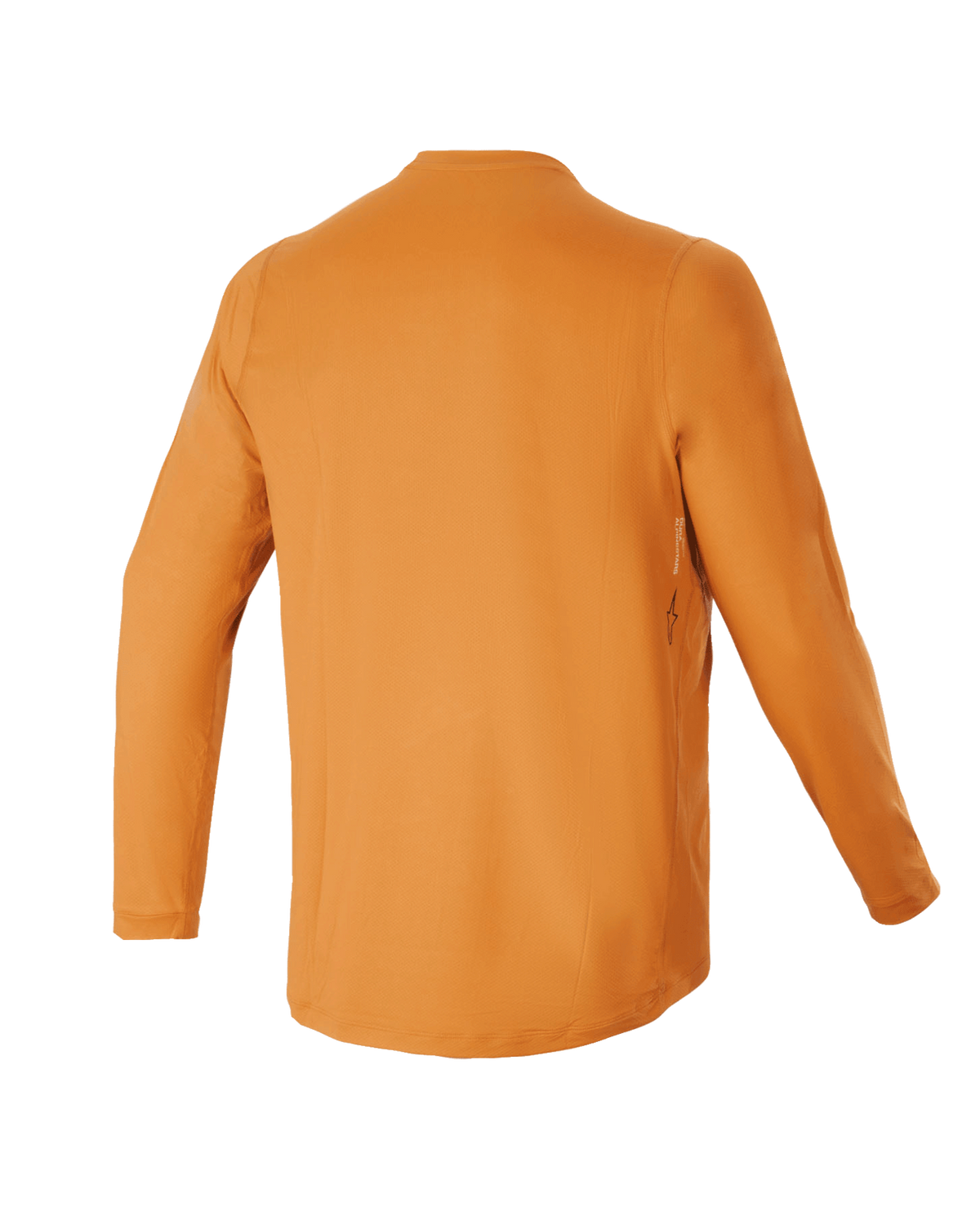 Alpinestars Youth A-Dura Rocker Jersey met lange mouwen, Dark Gold, achteraanzicht met de verlengde achterzoom, technische vochtafvoerende stof voor mountainbiken voor jongeren