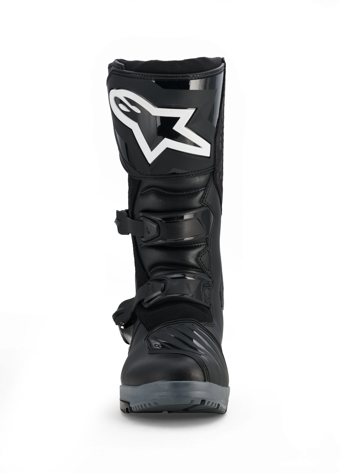 Alpinestars Corozal V2 Adventure Drystar®-laarzen, zwarte adventure-motorlaarzen met witte logo-afwerking, beschermende scheenplaat, verstelbare gespen en robuuste allterrain-zool