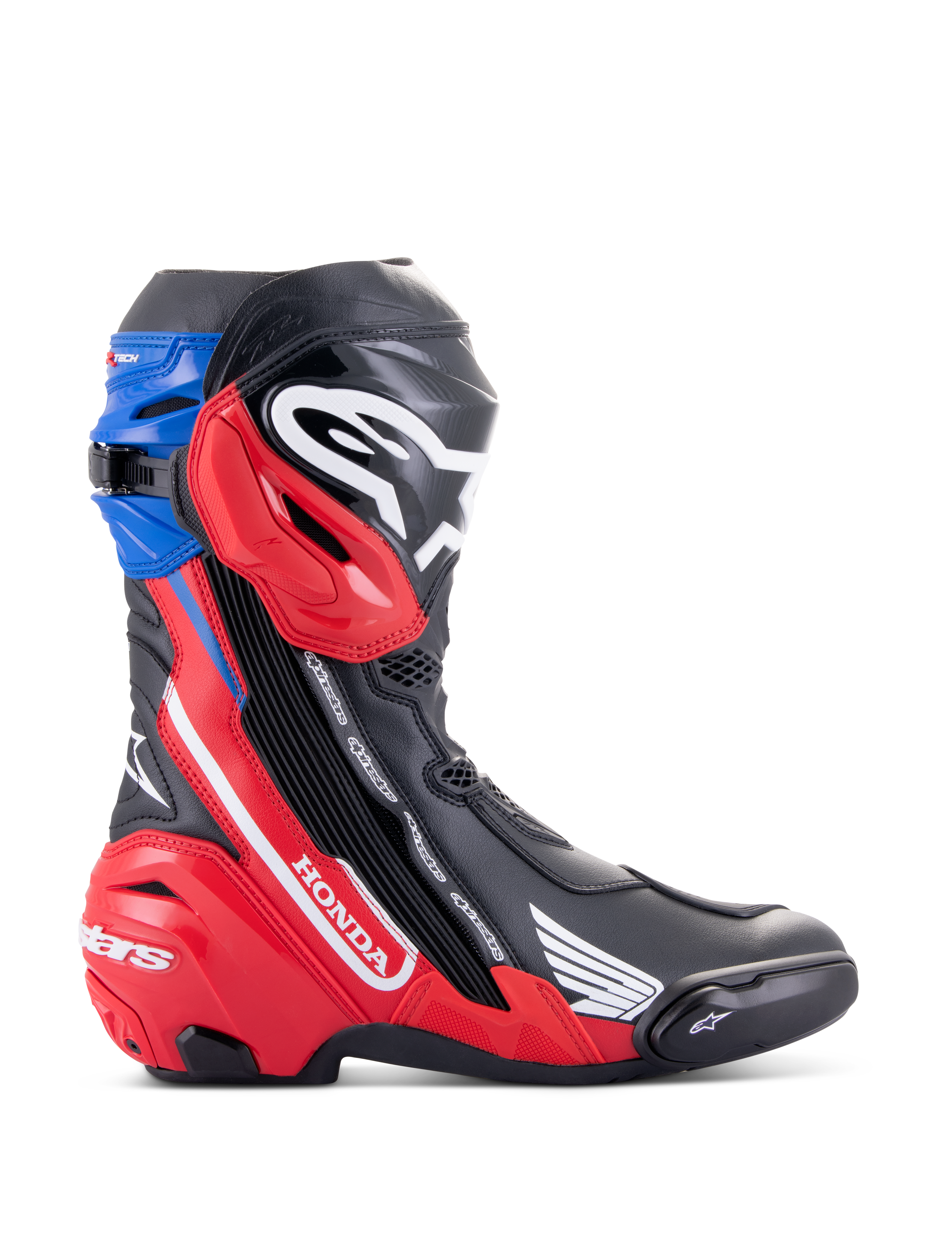 Honda Supertech R - Black Motorcycle Boots | Alpinestars® Honda Supertech R - Black Motorcycle Boots | Alpinestars®