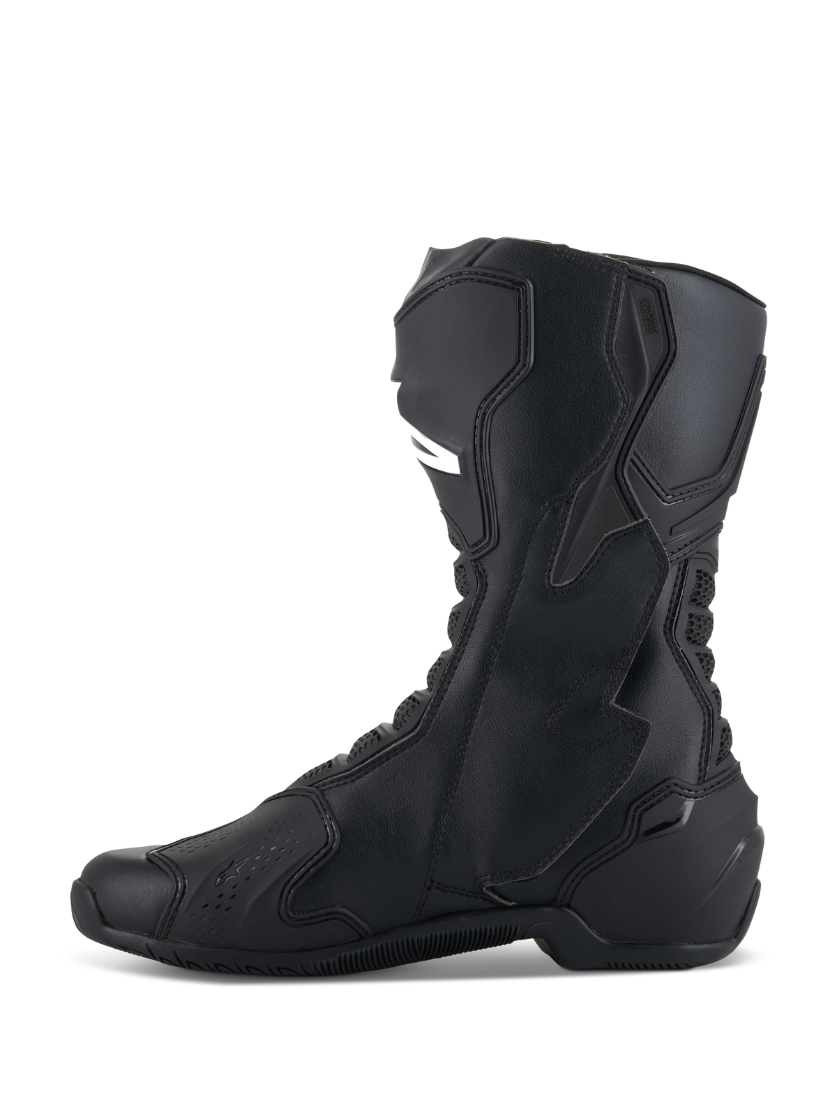 Alpinestars SMX-6 V3 Laarzen, zwart, performance motorlaars, zijprofiel met TPU-scheenbeschermer en biomechanische enkelbrace, microvezel constructie met een gestroomlijnd race-ontwerp