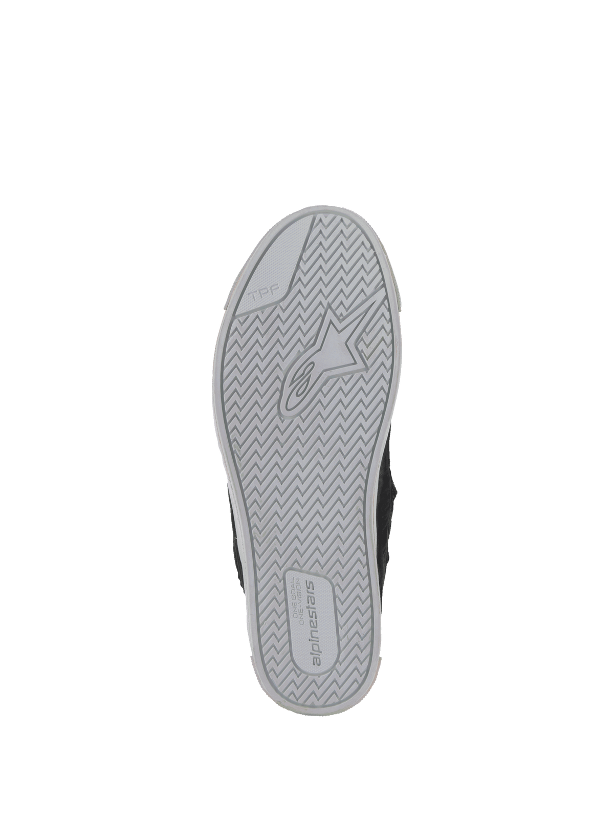 Alpinestars Stated Schoenen, lichtgrijze gevulkaniseerde rubberen urban zool met TPF-ondersteuning voor stedelijk motorrijden.