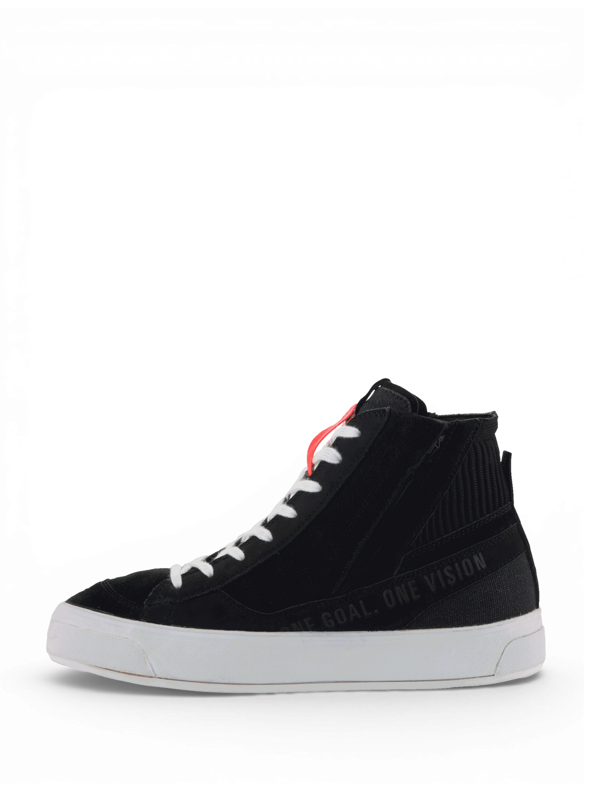 Alpinestars Stella Stated Podium schoenen, urban dames motorlaarzen, zwart en wit, skate-geïnspireerde stijl met dikke zool.