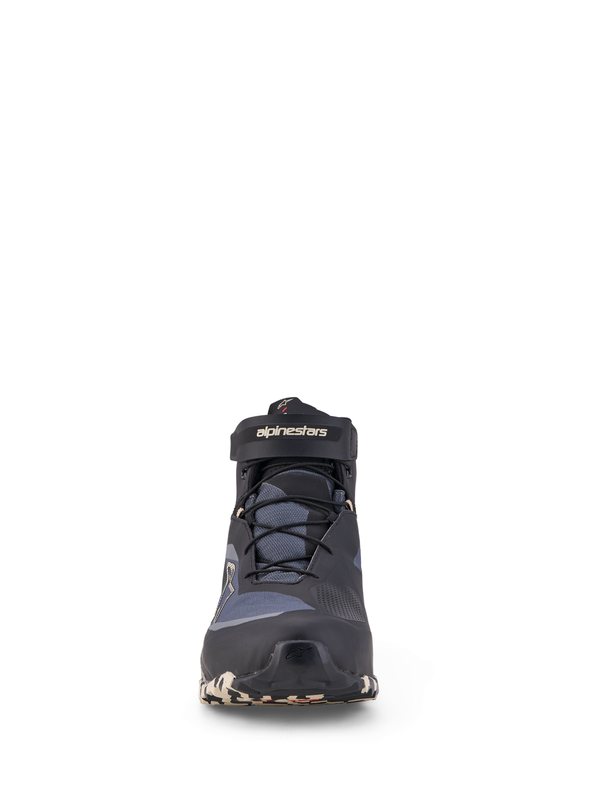 Alpinestars Cr X Gore Tex Chaussures, chaussures de moto basses, noires, gris foncé et beige, imperméables, avec membrane GORE-TEX