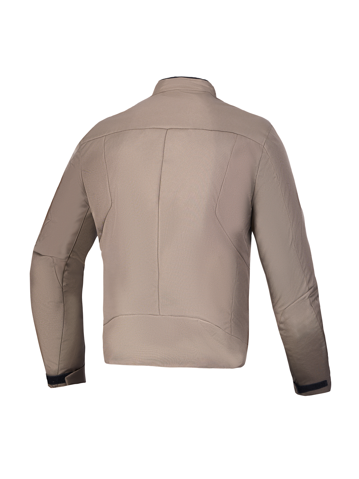 Alpinestars C 1 Waterproof, veste de moto urbaine, vue de dos montrant le motif dorsal 3D et les manches ergonomiques, marron et noir, construction textile