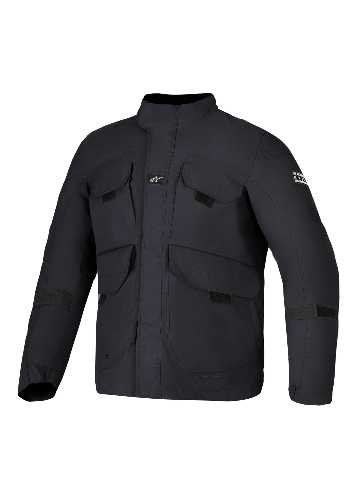 Alpinestars Altan Drystar Jas, waterdichte urban motorjas, zwart, textiel field-jacket-design met meerdere zakken en CE-level 2-bescherming
