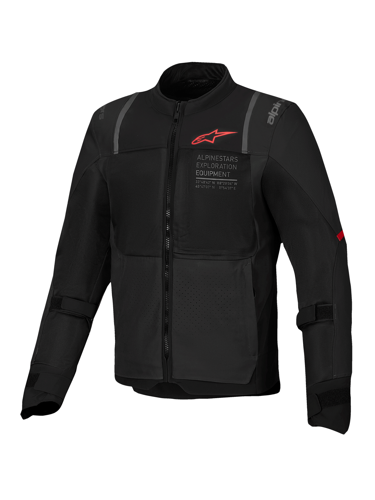 Alpinestars ST-2 Air Jas, zwarte heren touring motorjas met mesh-luchtstroompanelen en CE AA-gecertificeerde bescherming.