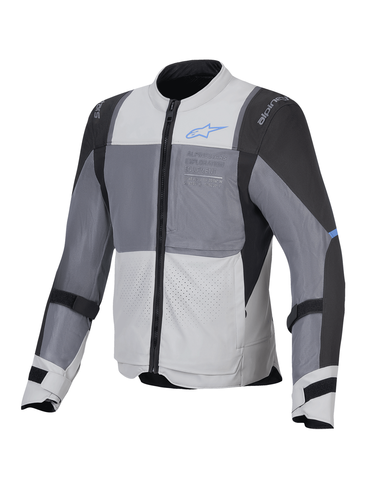 Alpinestars ST-2 Air Jacke, Herren-Motorrad-Touring-Jacke in Eisziseler, Dunkelgrau und Schwarz, CE-zertifiziert mit Mesh-Belüftungspaneelen und Nucleon Flex Plus Protektoren