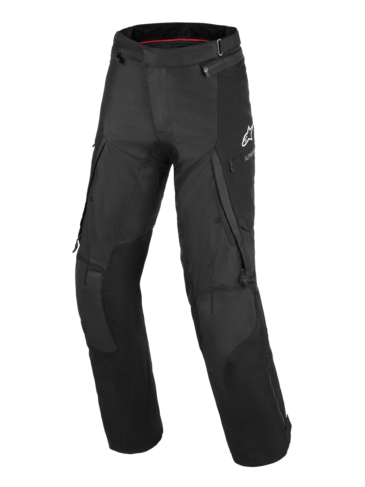 Alpinestars Andes V4 Drystar® Hose - Kurz, Schwarz, Textil-Adventure-Motorradhose, mit Belüftungsreißverschlüssen an den Oberschenkeln, wasserabweisenden Cargo-Taschen und verstärkten Knieeinsätzen, strapazierfähiges Design für Touren und Pendeln bei jedem Wetter