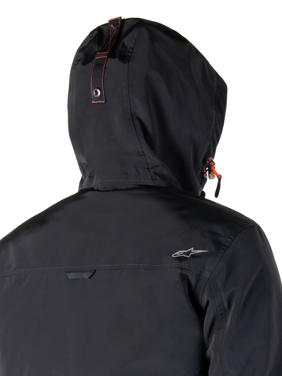 Alpinestars Mootant Waterproof Parka, motorjas, Spicy Orange en Black, met een modulair 4-seizoenen ontwerp, afneembare capuchon, utilitaire militaire stijl en waterdichte textielconstructie voor rijden in alle weersomstandigheden.