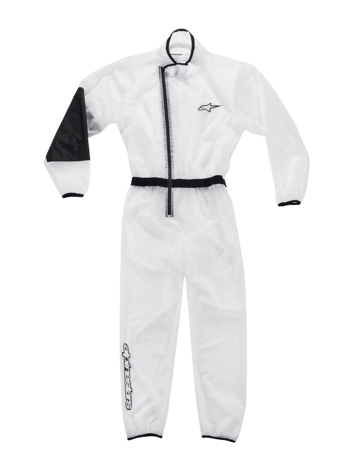 Alpinestars Kart und Jugend-Kart Regenanzug, transparenter wasserdichter Kart-Regenanzug mit schwarzen Details.
