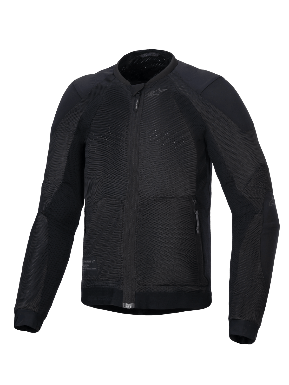 Alpinestars Troop-Air Jacket, Men's Black Urban Motorcycle Road Jacket, breathable textile mesh with CE armor.