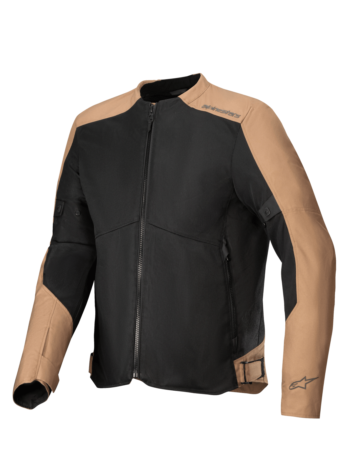 Alpinestars C-1 Air Jacket, men's urban motorcycle jacket, sand and black textile mesh with CE certified protection.