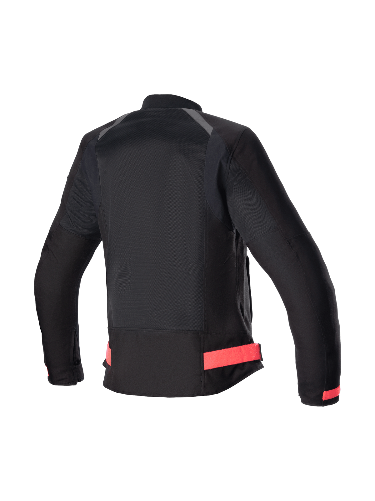 Alpinestars Eloise V2 Air jas voor dames, zwart en roze, achteraanzicht van geventileerde urban textiel motorjas.